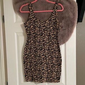 Leopard Print Sleeveless Dress